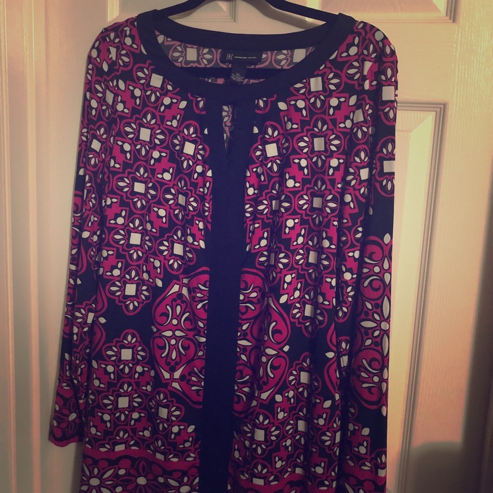 Size XL Inc multicolored tunic blouse